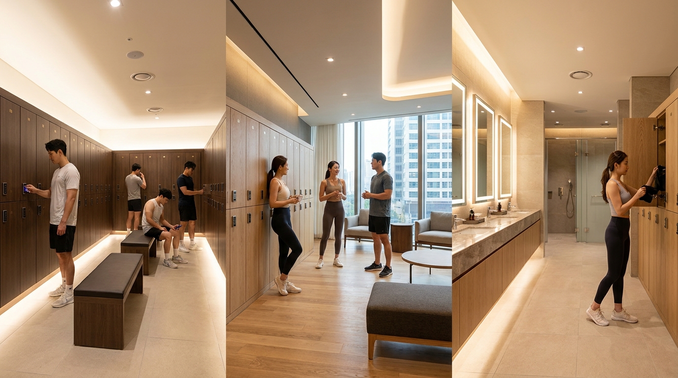 Premium Gym Locker Installation